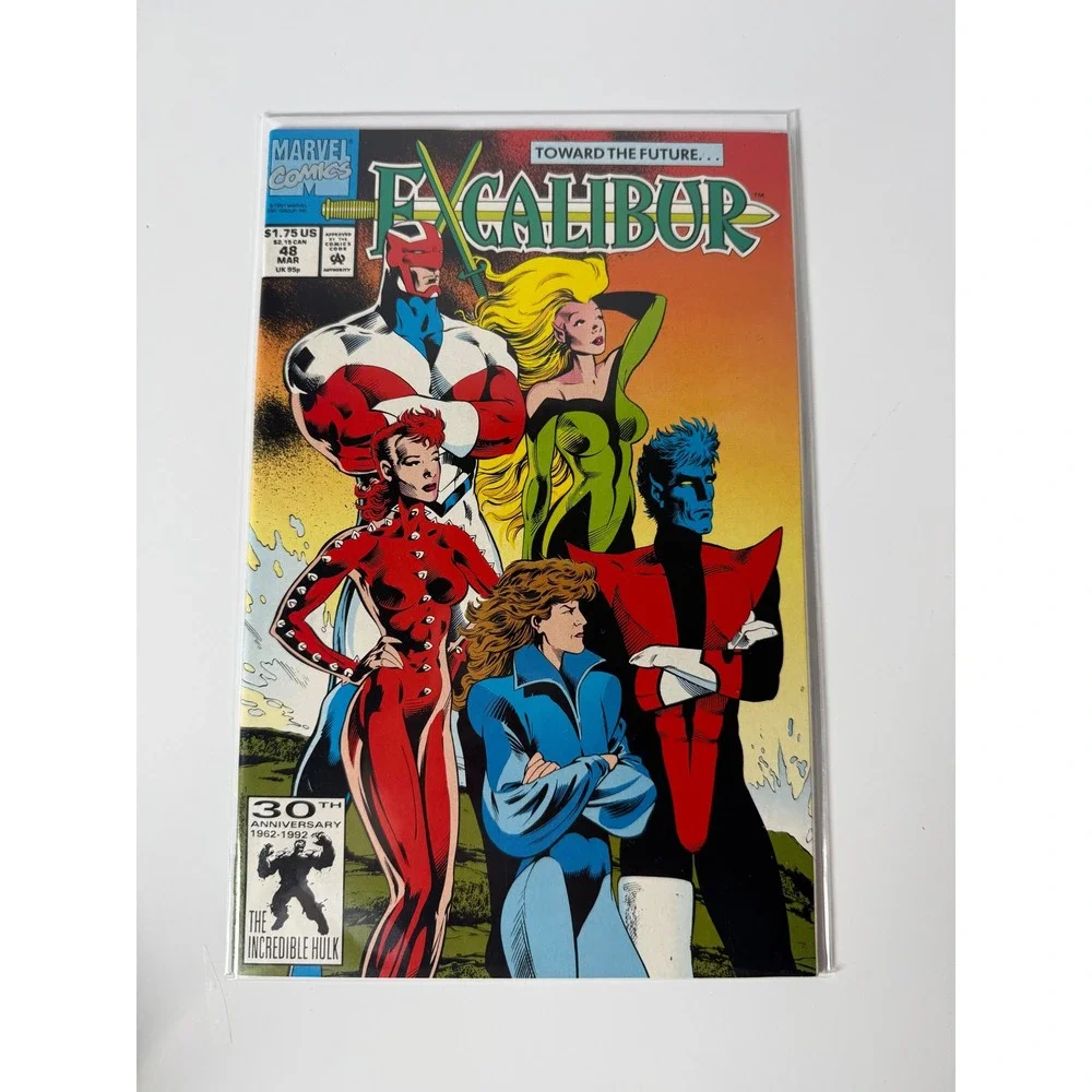 Marvel Comics Excalibur #48 March 1992 Alan Davis Cover Toward the Future Copper